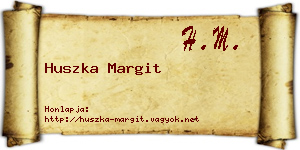 Huszka Margit névjegykártya